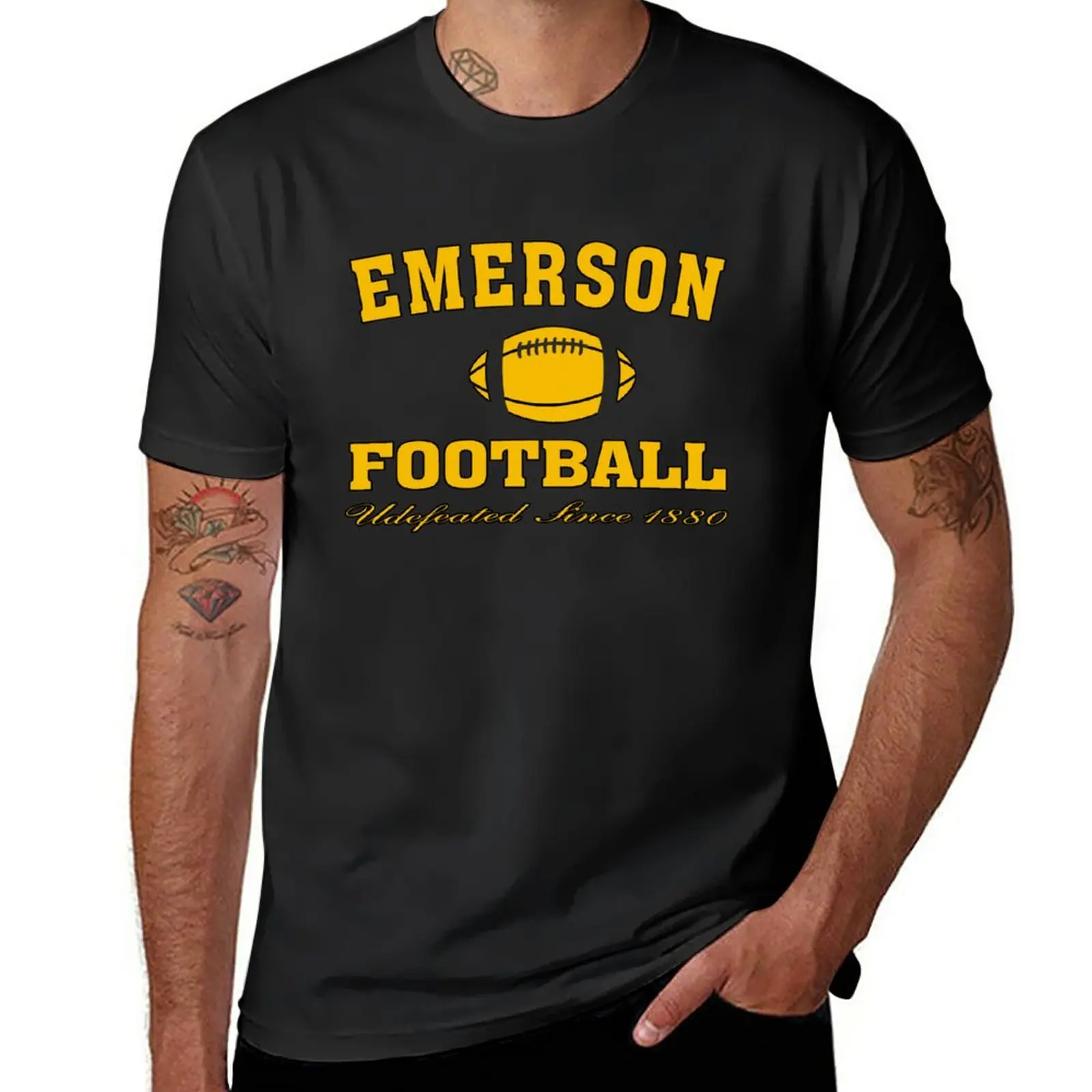 

EMERSON FOOTBALL undefeated college football T-Shirt vintage summer tops quick-drying t shirts men