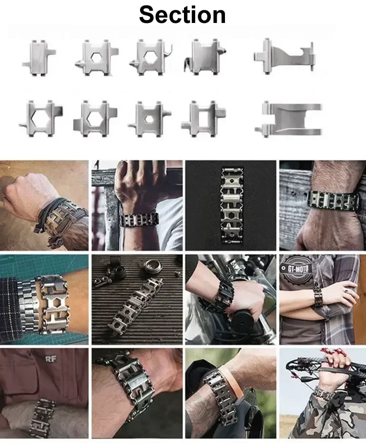 Correa multifuncional para Samsung Galaxy Watch Ultra 47mm pulsera de Metal de acero inoxidable Galaxy Watch Ultra banda para deportes al aire libre