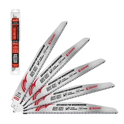Reciprocating Saw Blades 9 Inch Japanese Teeth Design Tri-Edged Fleam Ground Teeth 8TPI 225mm Multi Tool Blades for Woodwork 5PC