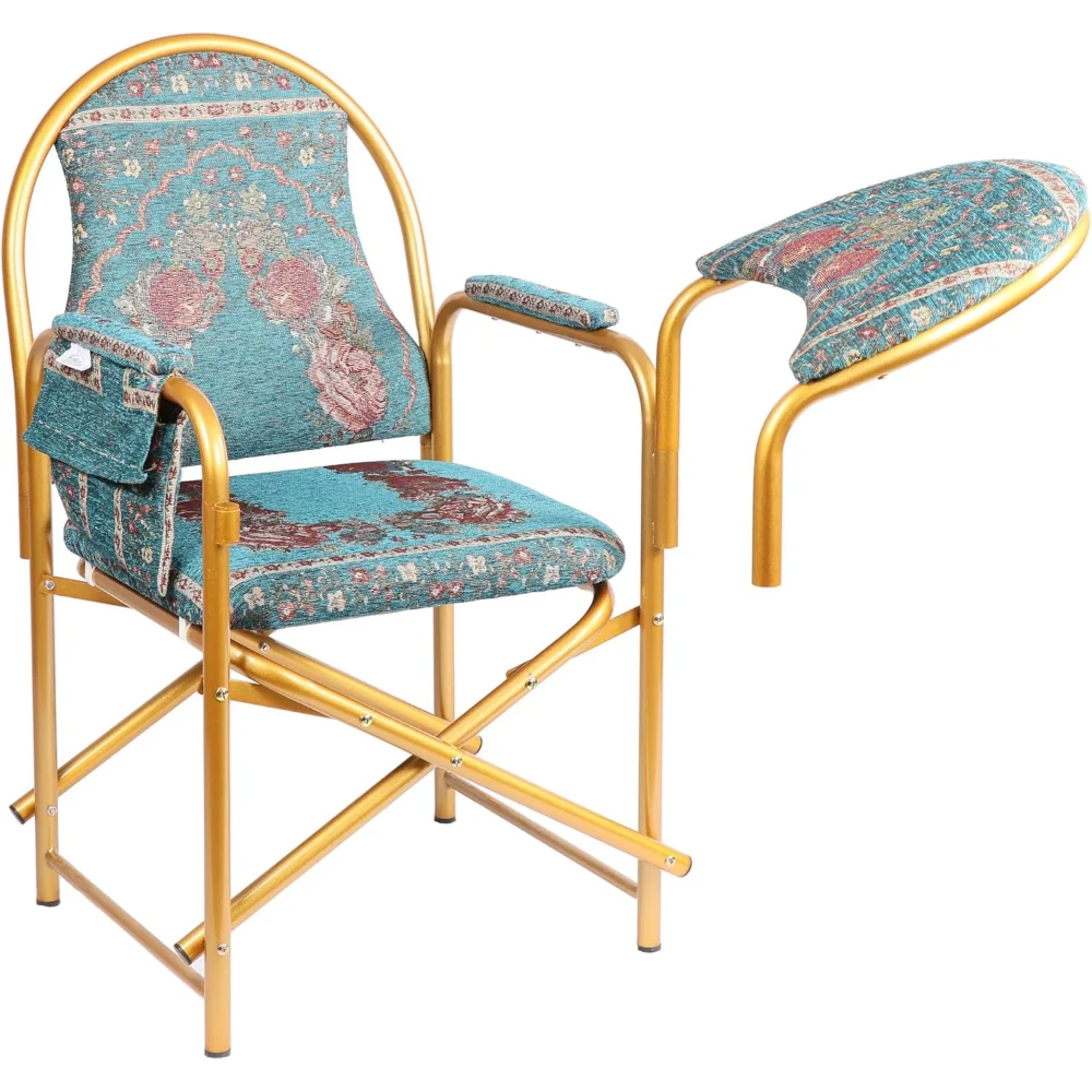 

Muslim Prayer Chair with Armrest, Side Pocket, Foldable for Sujud, Sajdah, Namaz, Mosque - Green