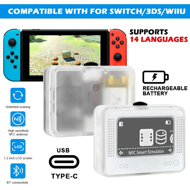 Pour Amiibo NFC simulateur Pixl émulateur remplacement émulateur Bluetooth-Compatible jeu émulateur pour Switch2 2025 accessoire de jeu