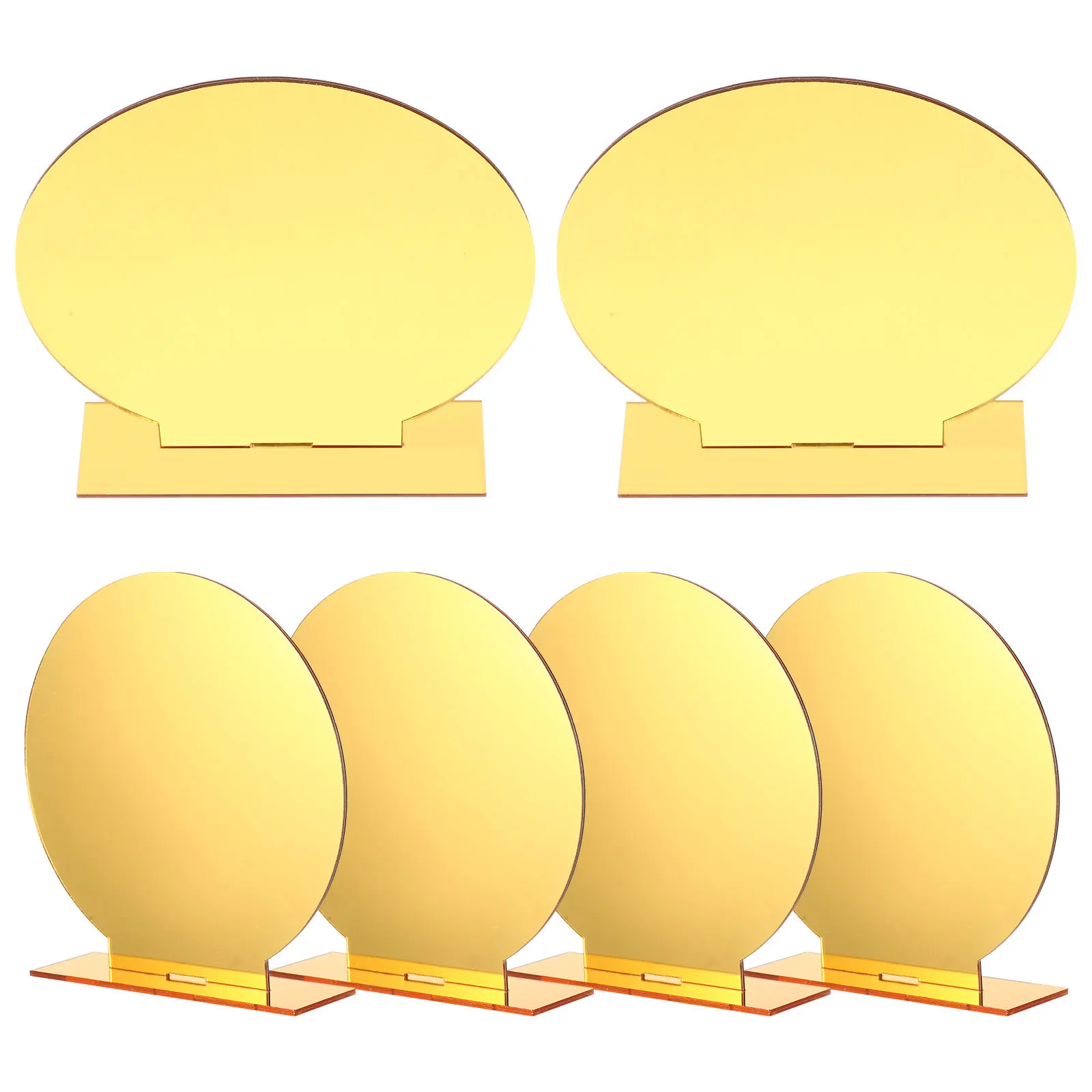 

6Sets Acrylic Table Number Signs Wedding Party Blank Sign Stand Reusable Practical for Reception Banquet Decor