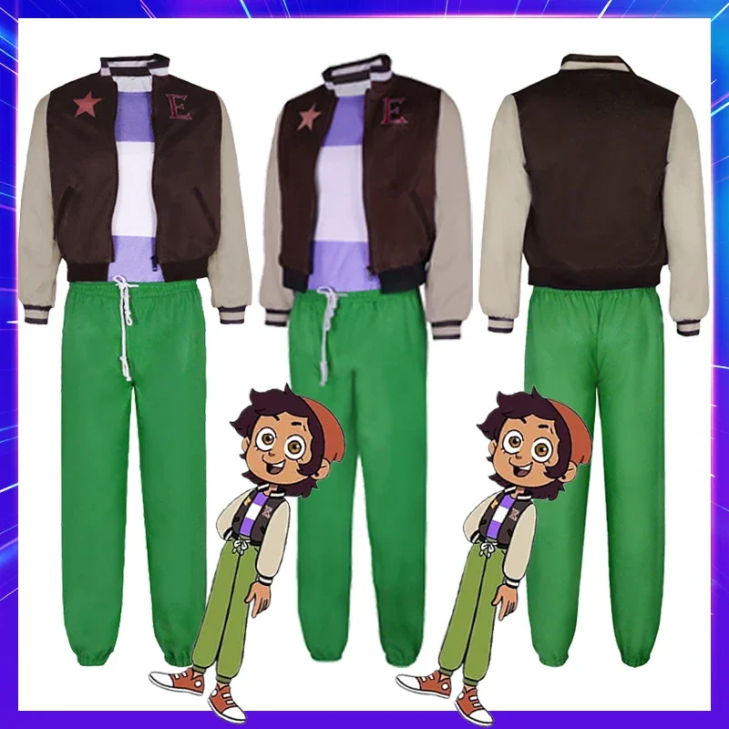 Anime The Owl House Cosplay Costume, Noceda Light, T-Shirt, Jaqueta, Casaco, Chapéu, Calças, Unisex, Adulto, Fatos Infantis, Halloween, Carnaval