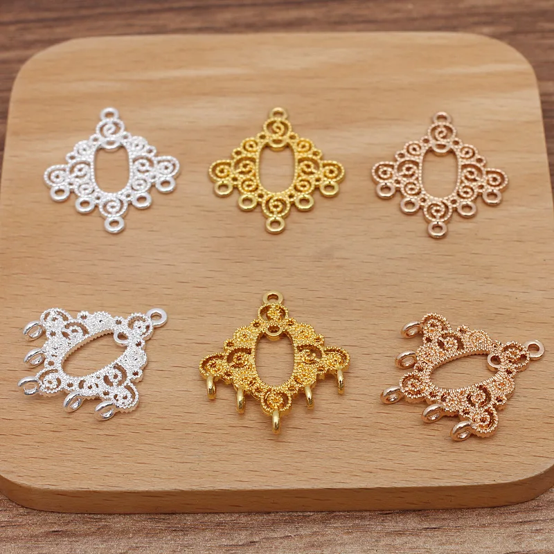 BoYuTe (50 Pieces/Lot) Metal Alloy Connector Pendant Materials Handmade DIY Jewelry Accessories