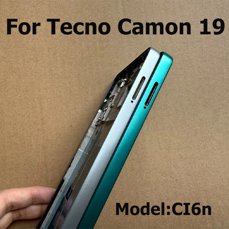 لـ Tecno Camon 19 LCD غطاء الإطار الأمامي الهيكل الأوسط الإسكان الحافة أجزاء إصلاح الهاتف الذكي #3