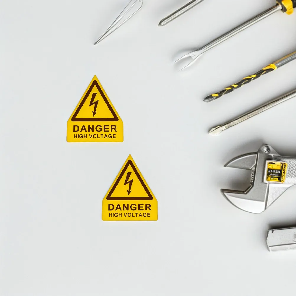 10Pcs High Voltage Warning Labels Self-Adhesive PVC Safety Stickers for Electrical Panels Caution Electric Hazard Signs
