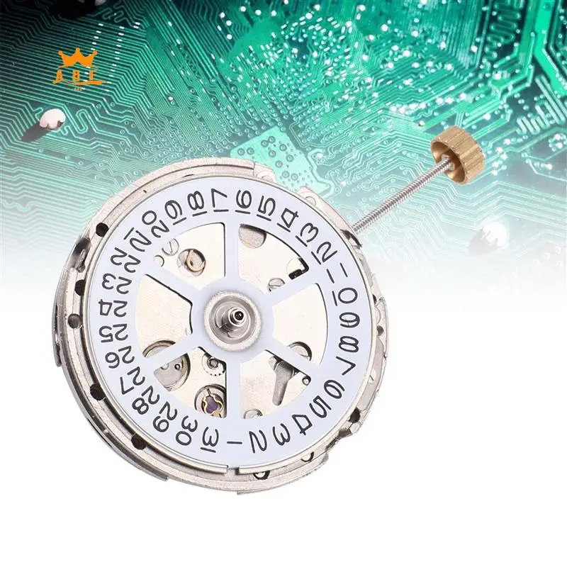A08E-1 Pcs Watch Movement Automatic Mechanical Movement 3 Point Position Single Calendar Movement Watch Accessories