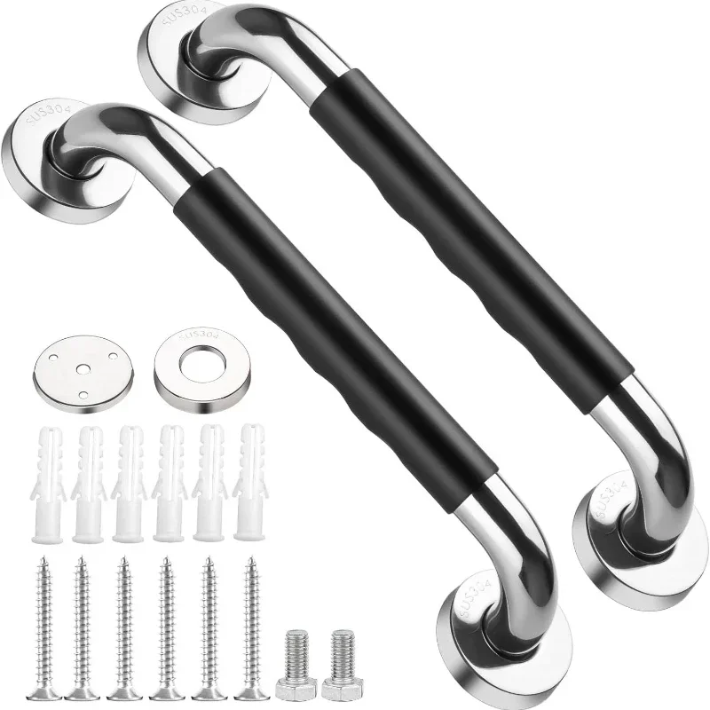 Stainless Steel Silicone Handrails for The Elderly Bathroom Handrails Barrier-free Elderly Bathroom Non-slip Toilet Handle Tools