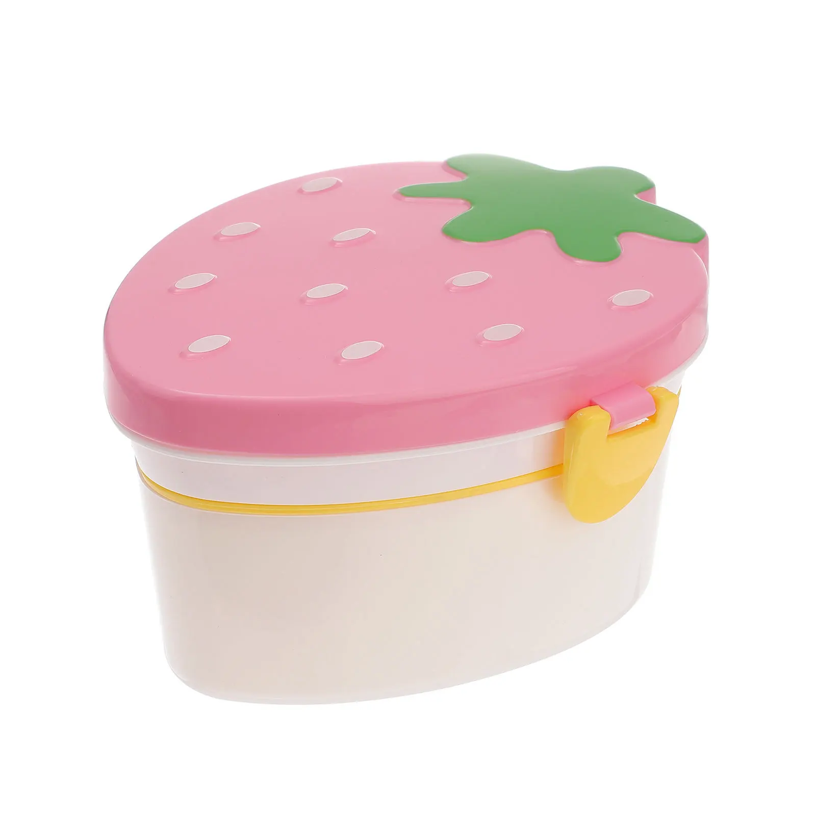 

Двухслойный герметичный ланч-бокс с клубникой, портативный переносной контейнер для еды, изоляционный контейнер для бенто, вилка, ложка, портативный ящик для бенто