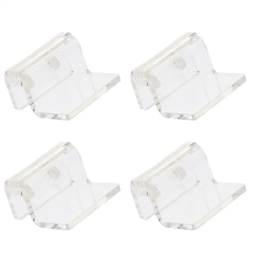 Aquário Fish Tank Clipes Acrílicos, Suportes De Suporte De Tampa, Clipes De Tampa Universal, 4 Pcs