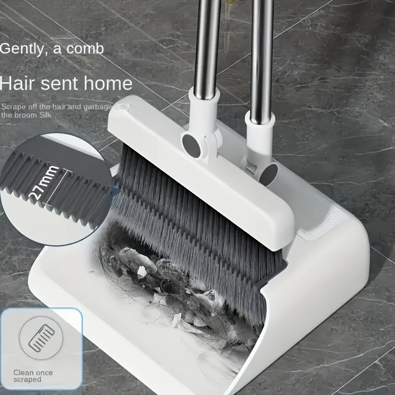 3-in-1 빗자루와 쓰레받기 세트: 효율적인 빗자루와 쓰레받기 조합