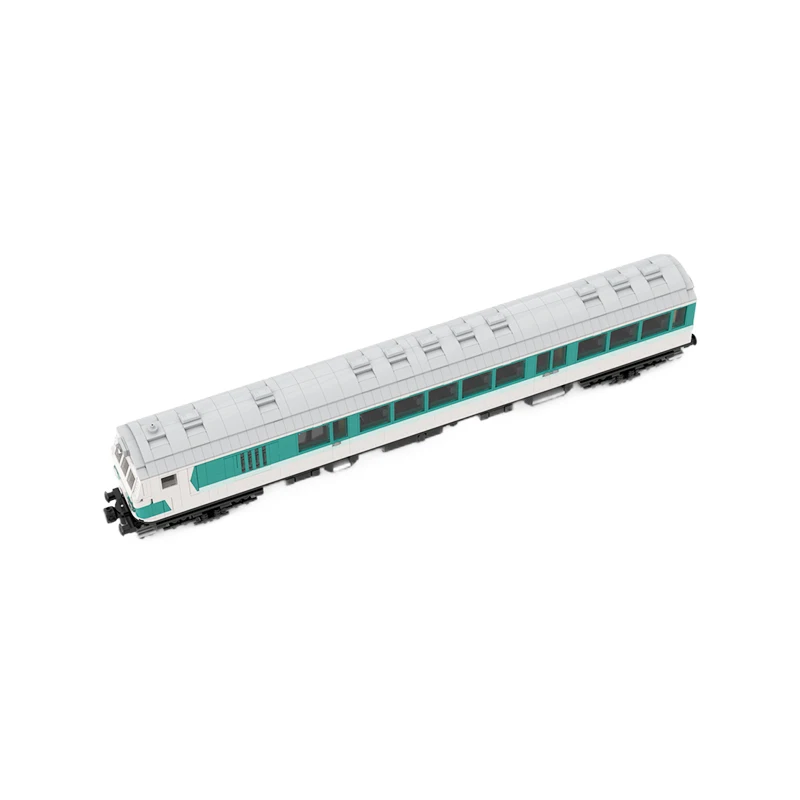 MOC 8 Wide European Regional Railway Cab Control Carriage Building Blocks Express Train Wagon Model Construction Bricks Toy