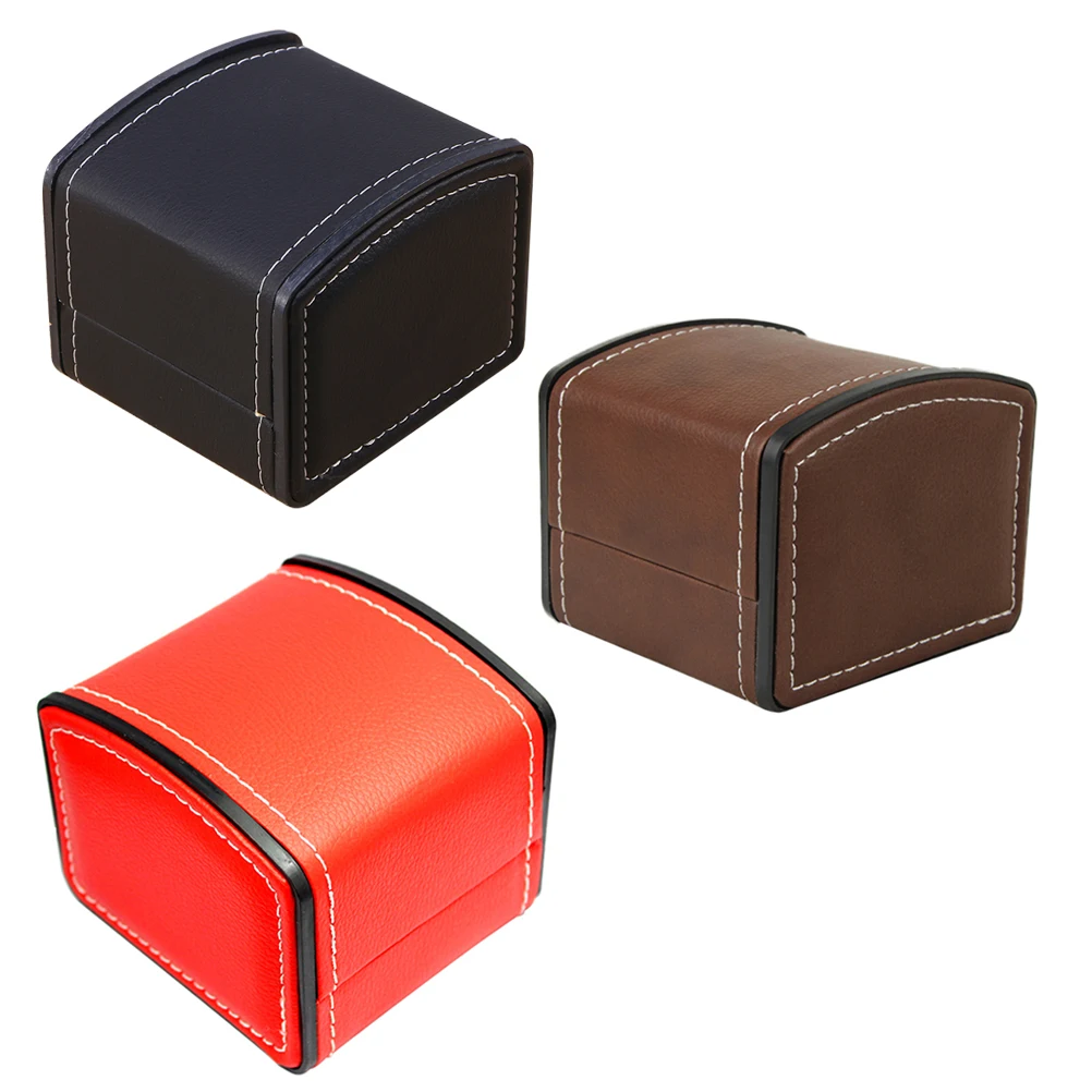 

3pcs Pu Watch Box Elegant Wristwatch Storage Jewelry Case Organizer Display Gift Container For Watches Jewels Detachable
