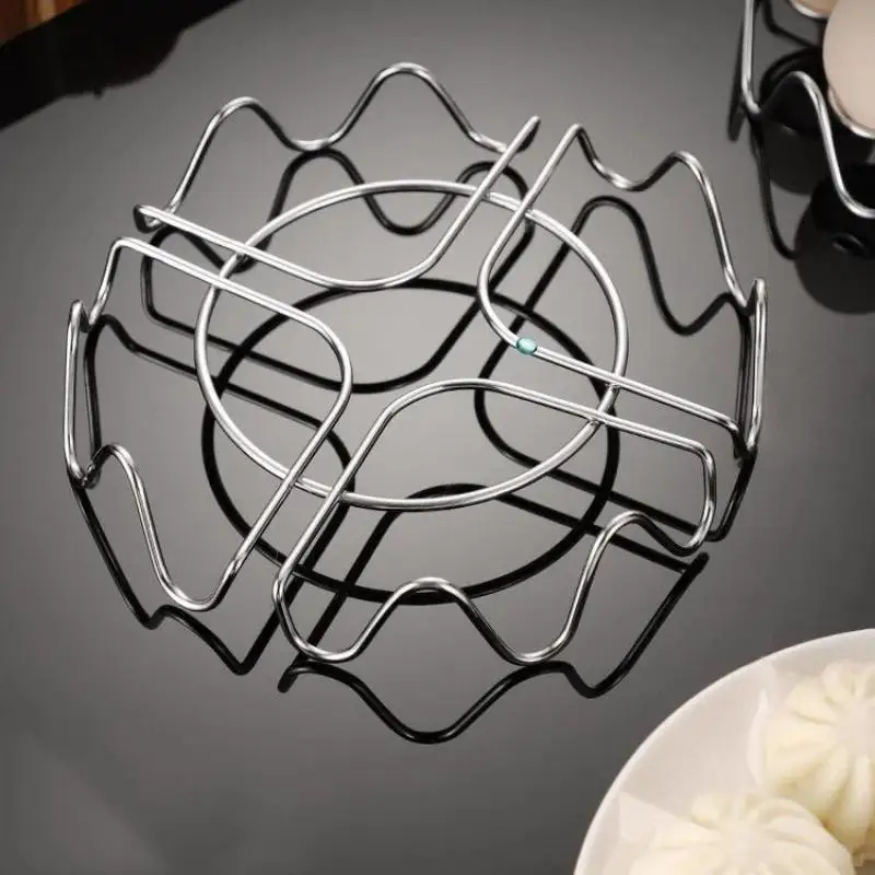 Multifunktionales Edelstahl-Dämpfergestell für Eier, Brötchen und Teigtaschen, Langlebiges Dämpferzubehör zum Kochen – Detail 11