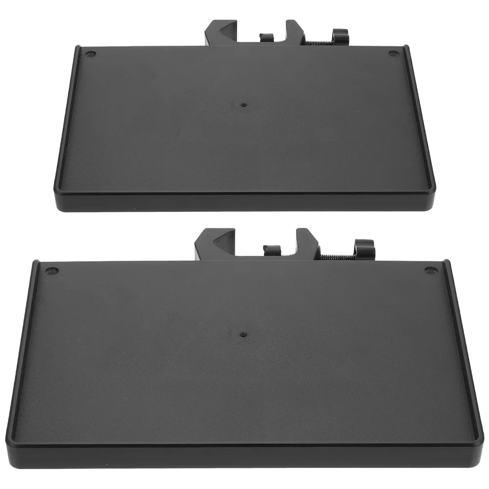 

2 Pcs Microphone Tray Sound Broadcast Rack Microphones Support Stainless Steel Stand Card Universal Storage Holder Cell