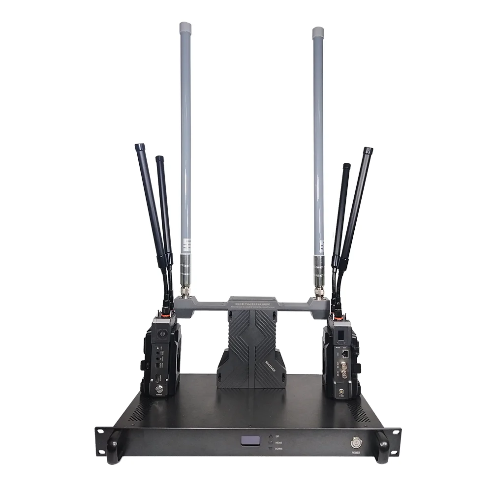 2km 2 canali HDM I SDI 1080P 60Hz 2 trasmettitori 1 ricevitore sistema di trasmissione Video Wireless
