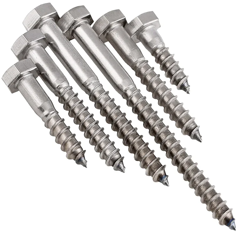 M6 M8 M10 M12 316 tornillo autorroscante hexagonal exterior de acero inoxidable tornillo de carpintería longitud 30mm-200mm