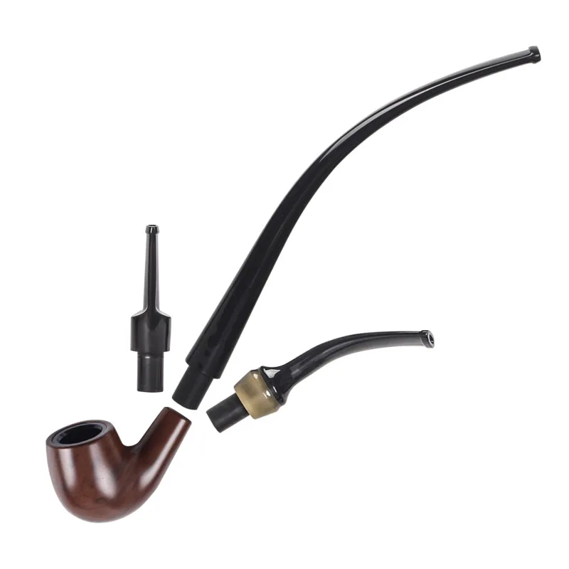 New 1pcs Quality Rubber Smoking Pipe Accessories Bent Taper 9mm Filter Suitable Mouthpiece Pipe Holder Tobacco Pipe