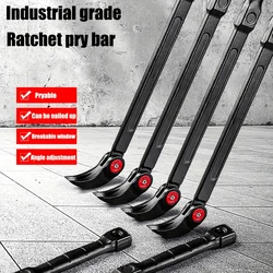 High Hardness Tire Scraping Tool Pry Bar for Automotive Repair, Industrial Grade Multifunctional Large Extended Ratchet Pry Bar