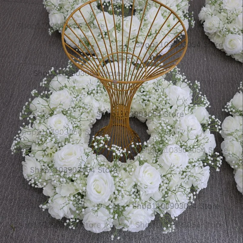 جديد 70/50/40/30/20 سنتيمتر الزفاف الجدول محور زهرة إكليل ، الشمعدان ديكور ، الورد ، الورقة الخضراء ، تشكيلة الأزهار ، عيد الميلاد #3