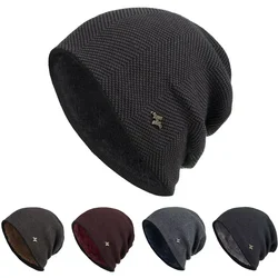 Gorros gruesos HONGHE 2024 para mujeres y hombres, gorro de punto informal con calavera, gorro tejido con Cable elástico suave, moda para actividades al aire libre, medias cálidas