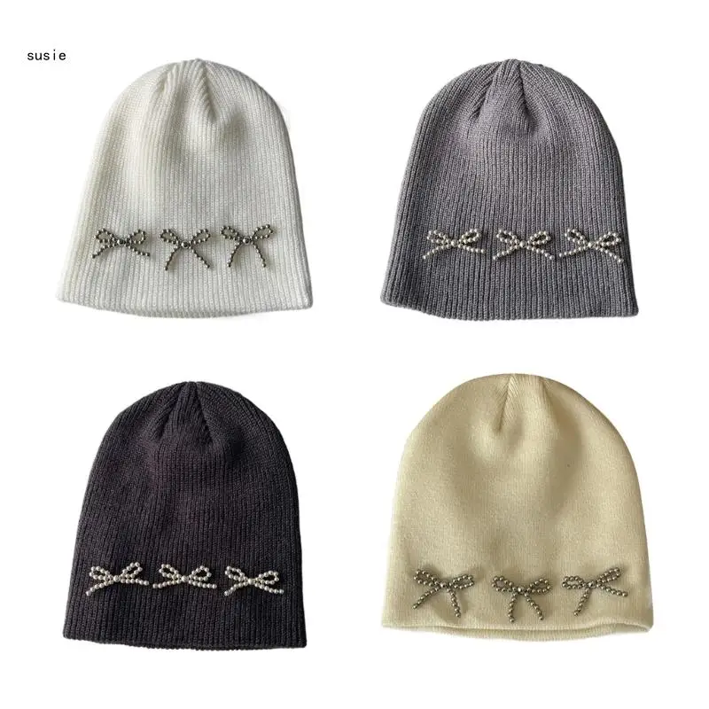 

X7YA Knitted Hat Girls Women Streetwear Hip Hop Skullies Bonnet Hats