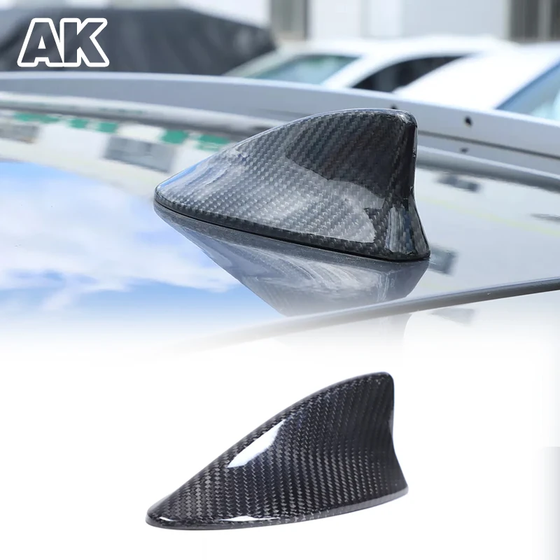 Real Hard Carbon Fiber Car Roof Aerial Shark Fin Antenna Cover Sticker For Lexus LS ES LX NX IS250 IS350 CT RC UX LM RX