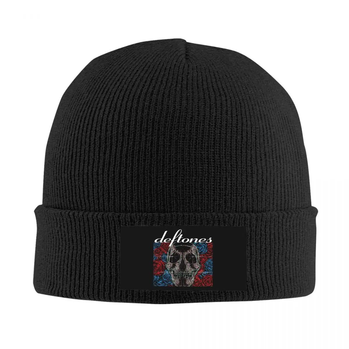 Horror Deftones Skull Knit Hat Beanies Winter Hats Warm Casual Gothic Cap for Men Women