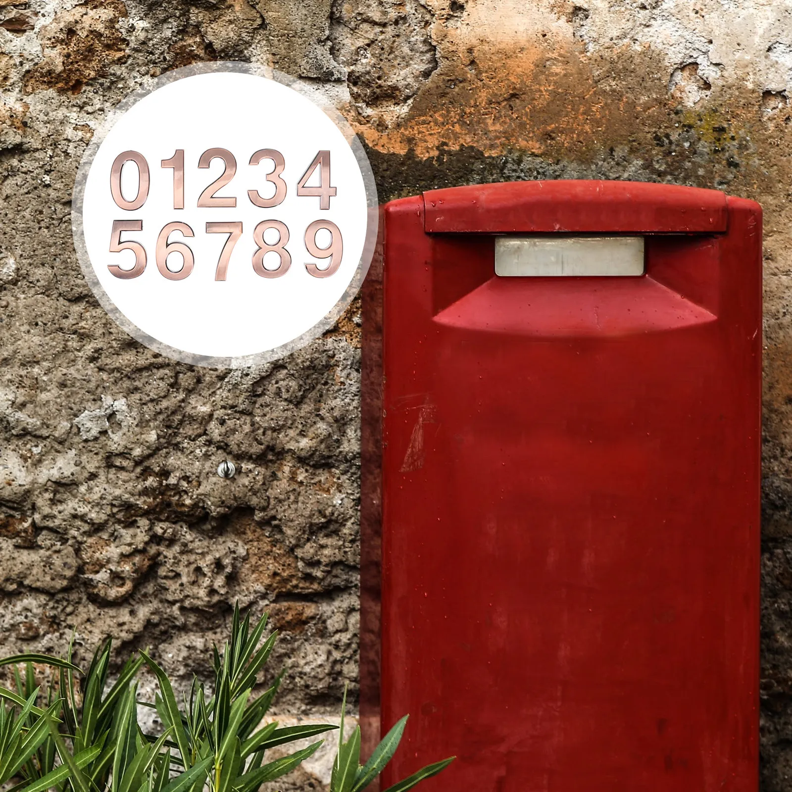 10Pcs Modern Adhesive Numbers 0-9 ABS Self-Stick Address Numbers for Doors Mailboxes Apartments Hotels Outdoor Signage
