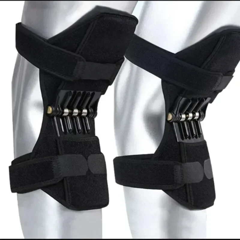 2/1PC Genouillères de protection avec support de puissance et ressort à force de rebond puissante pour le sport, réduit les douleurs et le froid des jambes 2027