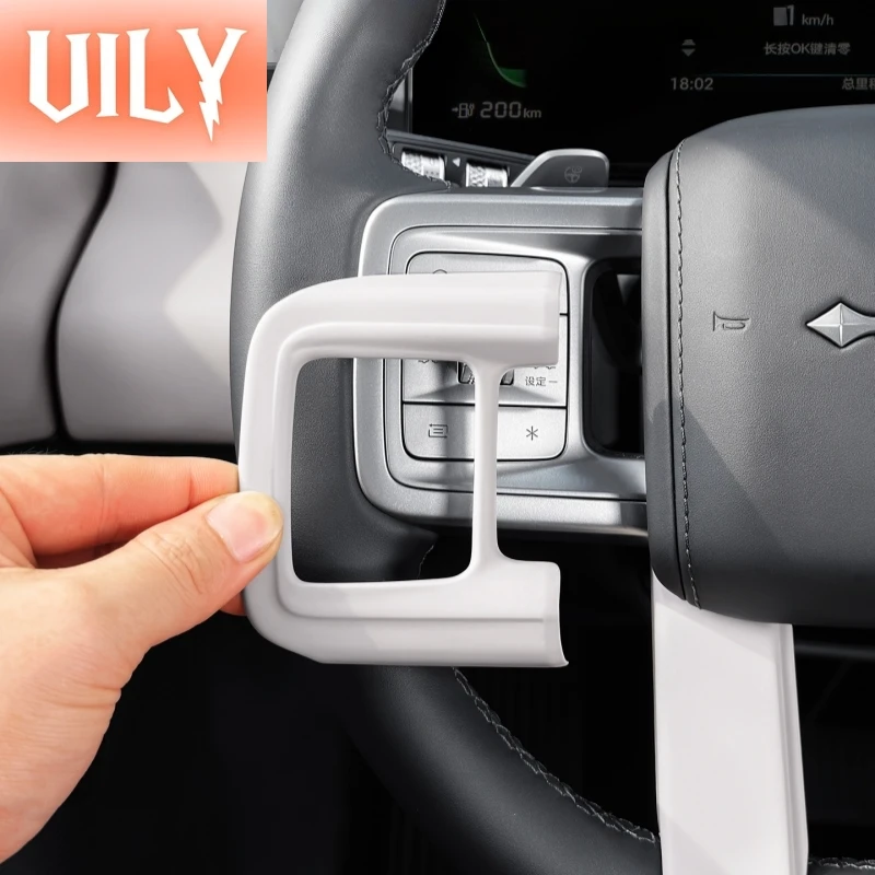 New Steering Wheel Decorative Frame Sticker for BYD Leopard 7 Titanium 7 No-Drill Off-Road Interior Modification Accessories