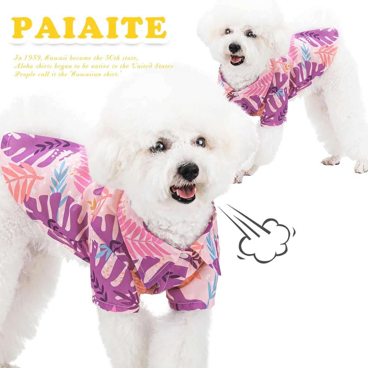 Hawaiian-Style Dog Shirt: Summer Attire for Small, Medium, & Large Dogs - A Must-Have Dog Clothes for Your Petโs Wardrobe
