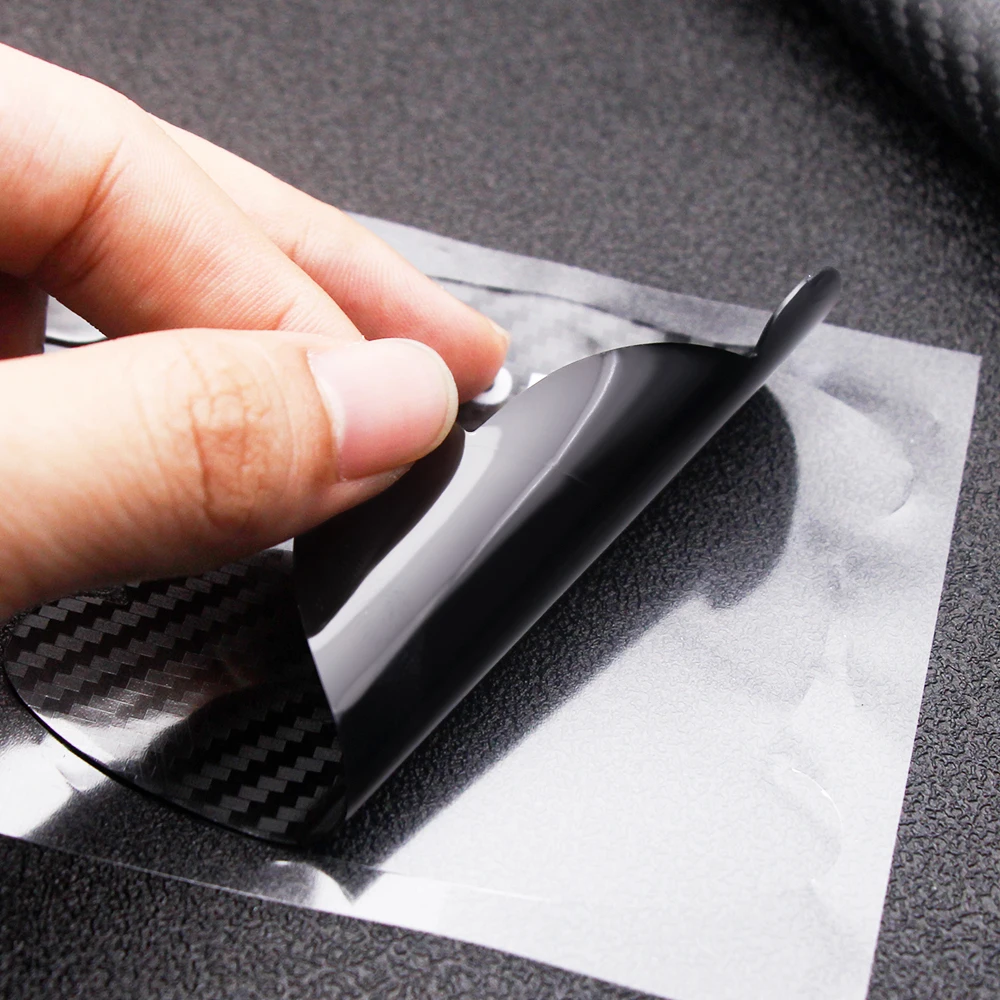 4/8pcs Car Door Bowl Handle Anti-Scratch Carbon Fiber Silicone Anti-Collision Protection Strip For Land Rover Range Rover Evoque