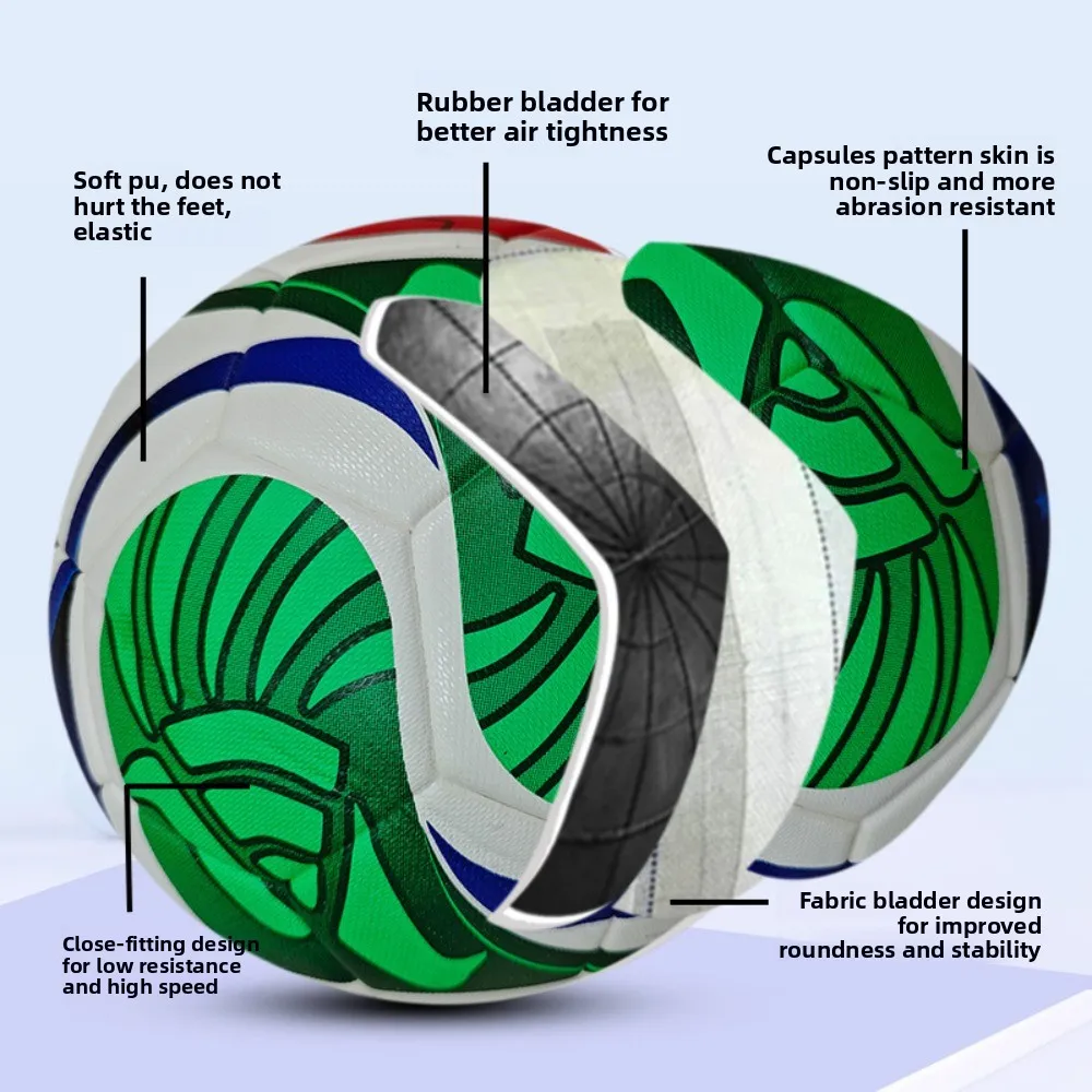 Balón de Fútbol de Alta Calidad 2026, Tamaño Oficial 5, Material PU, Sin Costuras, Resistente al Desgaste, para Entrenamiento y Partidos