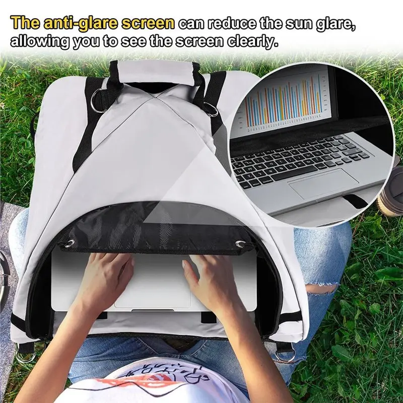 [NEW!】 Portable Laptop Tent Laptop Shade Keep The Glare Off Computer Screen For Working Outside For Working Outdoors, Travel