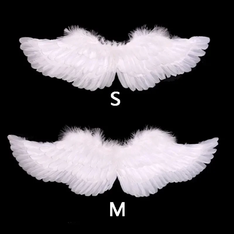 

Adult Child Angel Feather Wings Photo Prop Stage Show Halloween Costume Wedding Party Supplies Kid Birthday Gift Decors