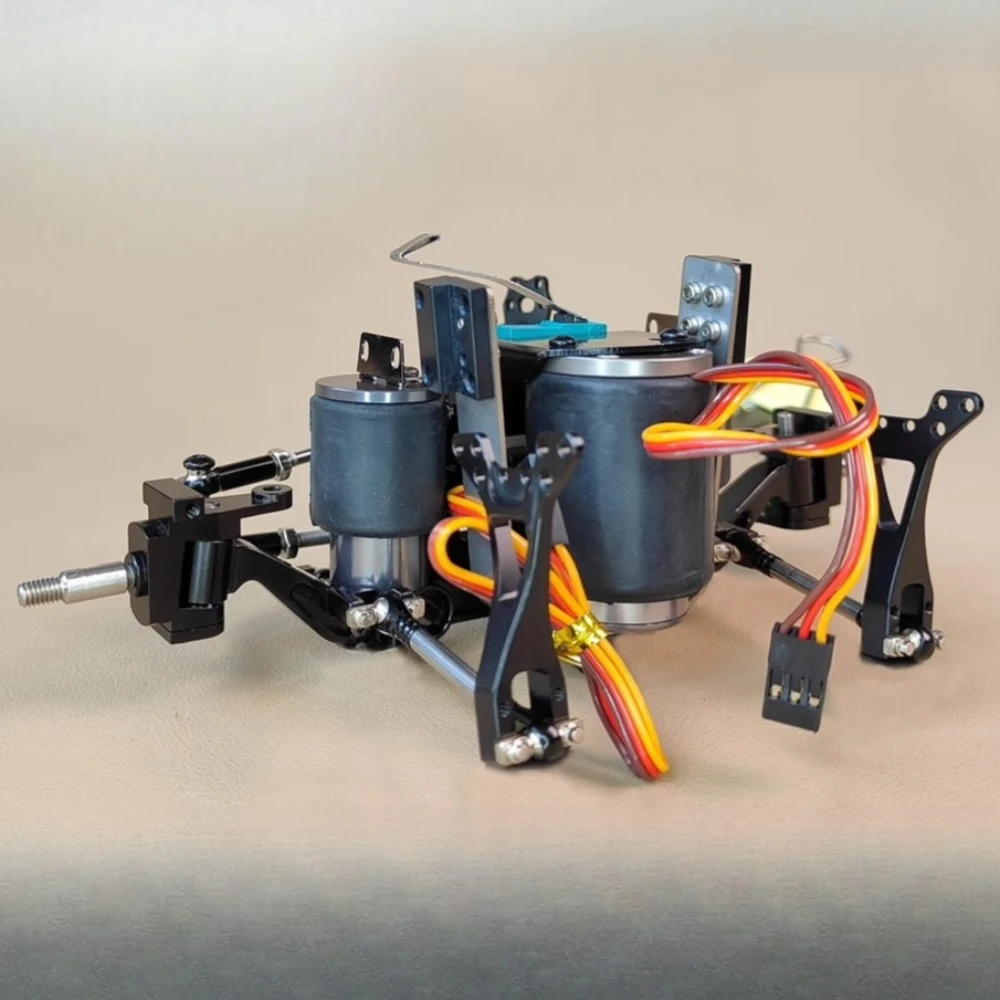 

Подвеска подушки безопасности подъемной оси среднего рулевого управления для 1/14 Tamiya RC Truck Trailer Самосвал Scania 770S Benz Actros Volvo MAN