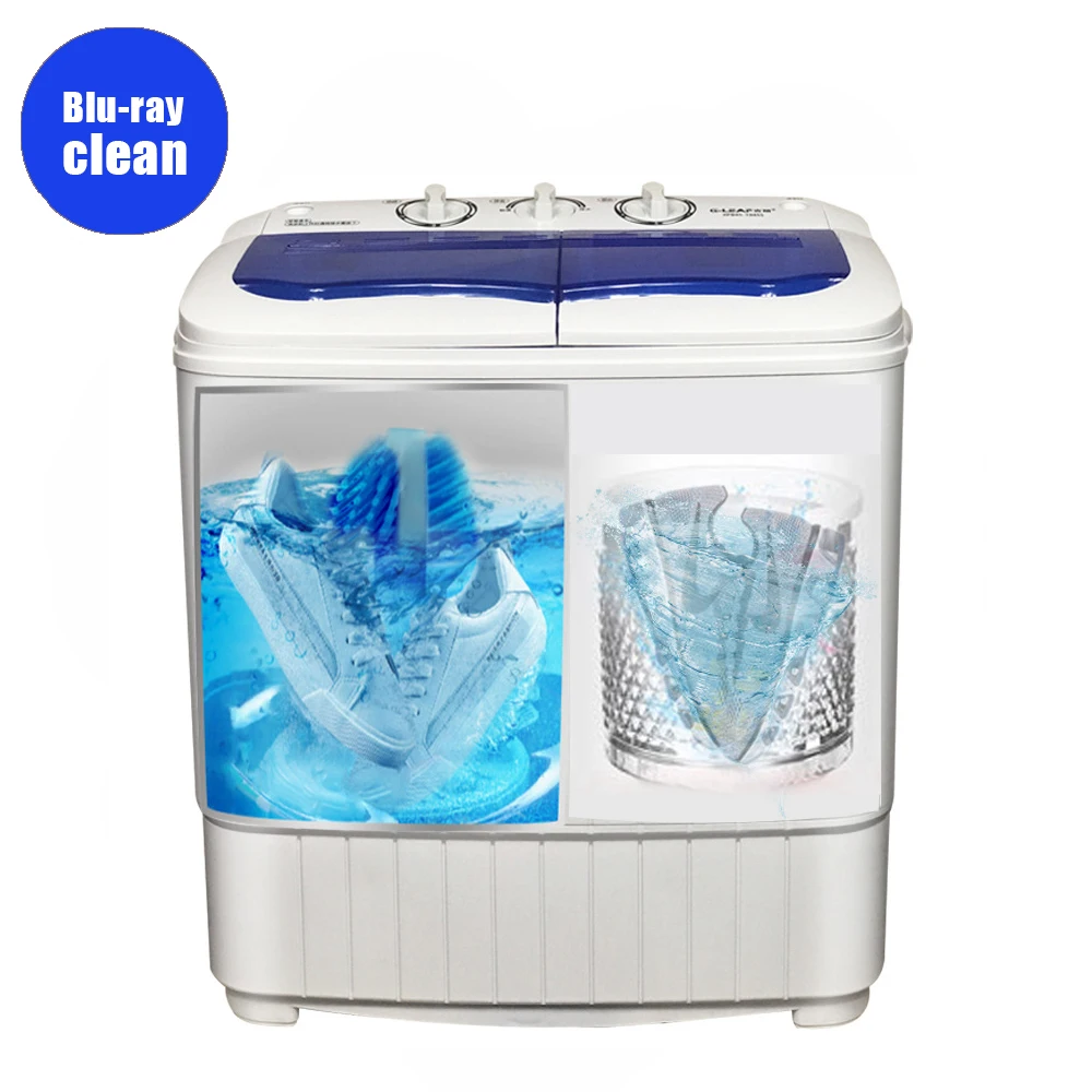 Oem Factory  6 KG Washing Capacity Twin Tub Semi-automatic With Removable Nylon Brush Toploading Shoe Washers  Drying