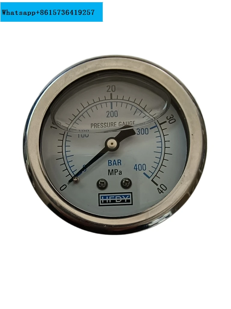 YN60ZB shock-resistant axial stainless steel pressure gauge without edge thread G1/4 1/1.6MPA 2.5