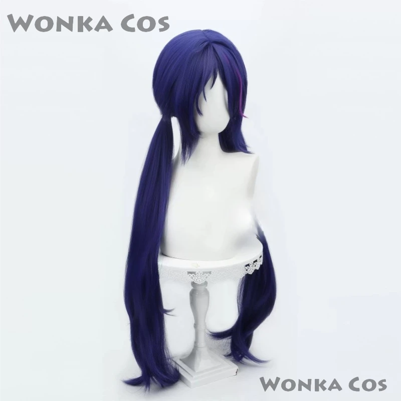 Anime Horror Game MiSide Cosplay Mita Мита Wig Purple Long Hair Hairclips Headband Accessory Woman Girls Cosplay Wig