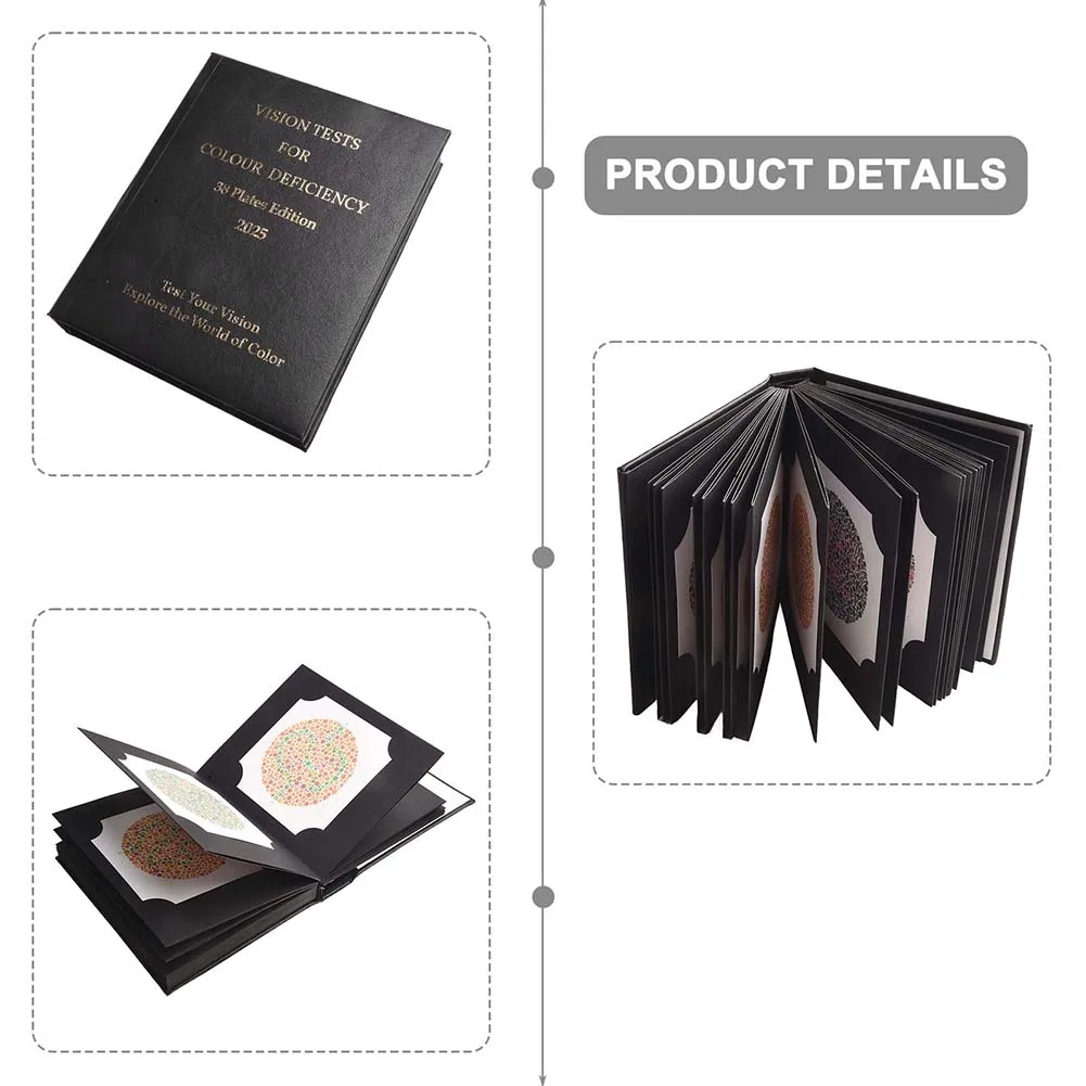الاختبار السريري التقييم التعليمي كتاب قياس البصر تقييم عمى الألوان المهبلية 38 لوحة اختبار متضمنة