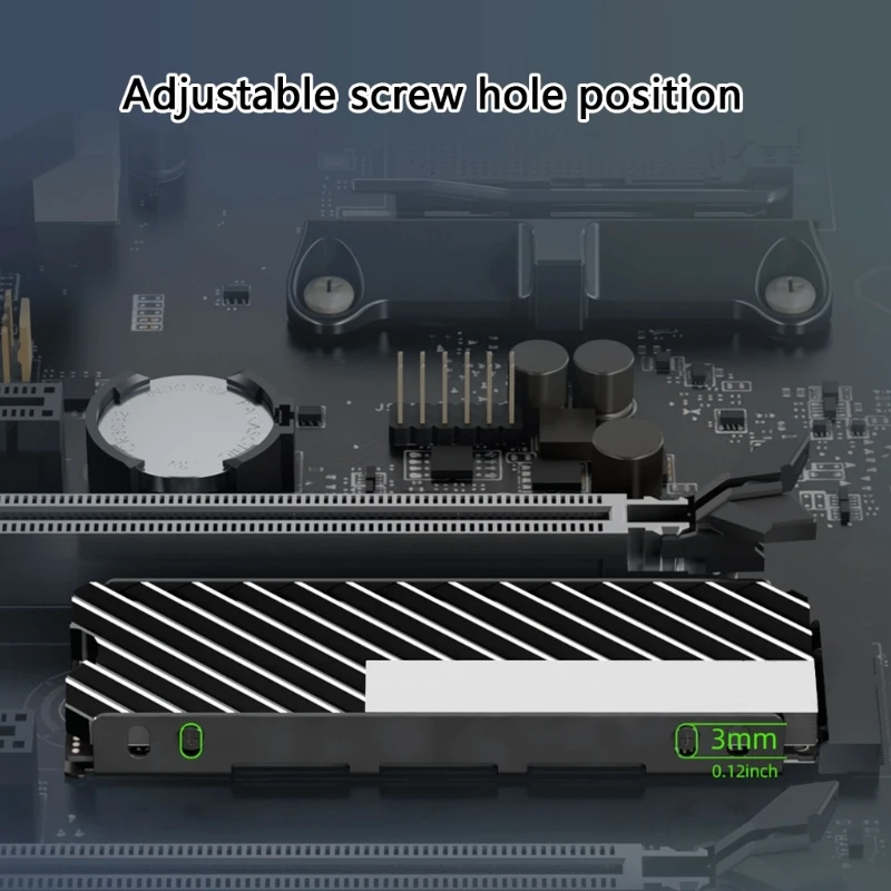 2025 محلول تبريد رفيع جديد لـ 2280 NVME SSD محسّن تقنية تبديد حرارة تدفق الهواء