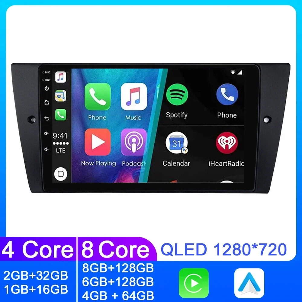 

6GB+128GB 2 Din Android 13 Car Multimedia Radio Video Player For BMW 3 Series E90 E91 E92 E93 Stereo Carplay GPS DVD