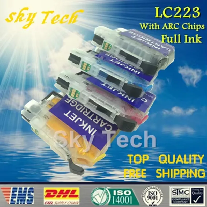 Sky Refill cartridge LC223 LC-223 LC221 Refillable Ink For Brother MFC-J4420DW J4620DW J4625DW J480DW J5320DW J5620DW printers