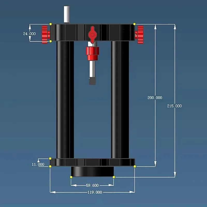 Height Adjusting Adapter for Equatorial Mounts – Quick Release, Universal Compatibility for HEQ5/EQ3D/TC40 Tripods