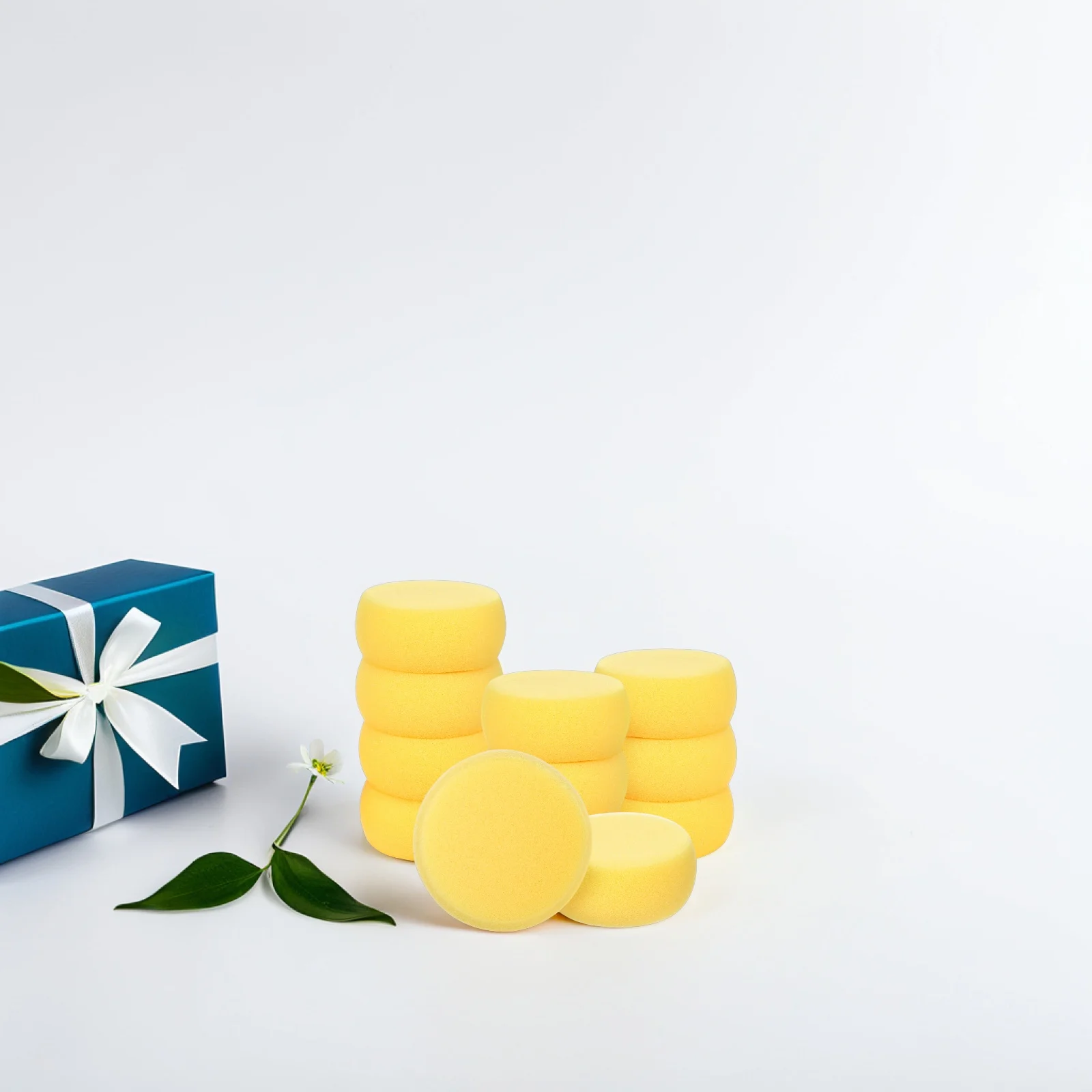 12 قطعة الإسفنج الأصفر المستديرة سميكة اللوحة الاصطناعية الإسفنج للحرف اليدوية الفخار الفن المائية الإسفنج الاستنسل الإسفنج للرسم