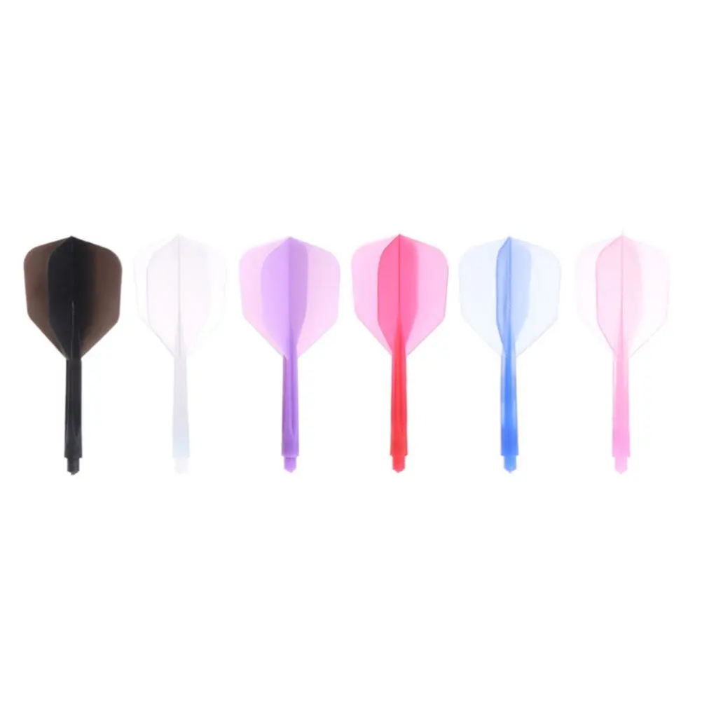 

6Pcs Dart Flights Plastic Fine Thread Transparent Colors Red Black Blue Purple Pink White Indoor Outdoor Sports Accessories