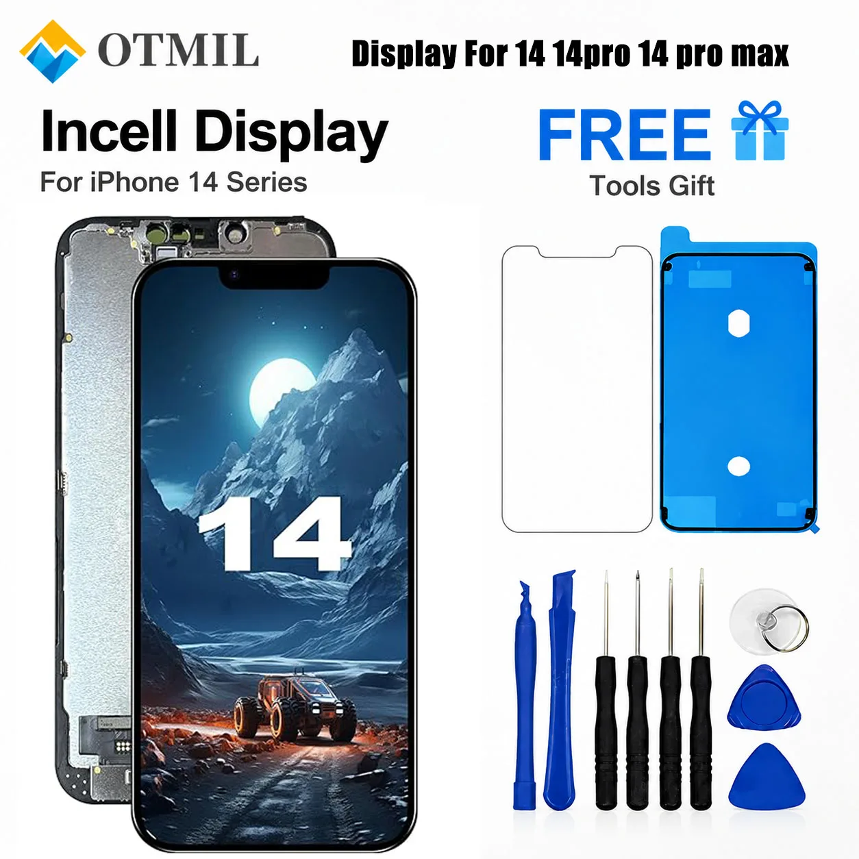 Incell Display Screen For Iphone 14 14Pro 14 Pro Max 14Plus Lcd Replacement 3D Touch Digitizer Frame Mount Screen Replacement