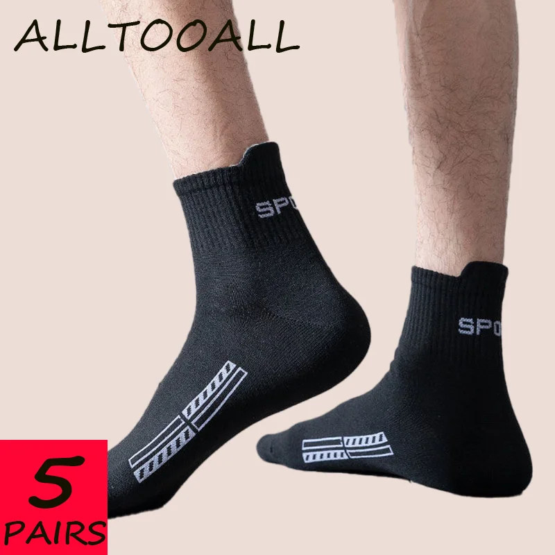 

ALLTOOALL 10 Pairs/Lot High-quality Men Breathable Cotton Sports Casual Socks Comfortable Solid Color Fashion Men Short Sokken