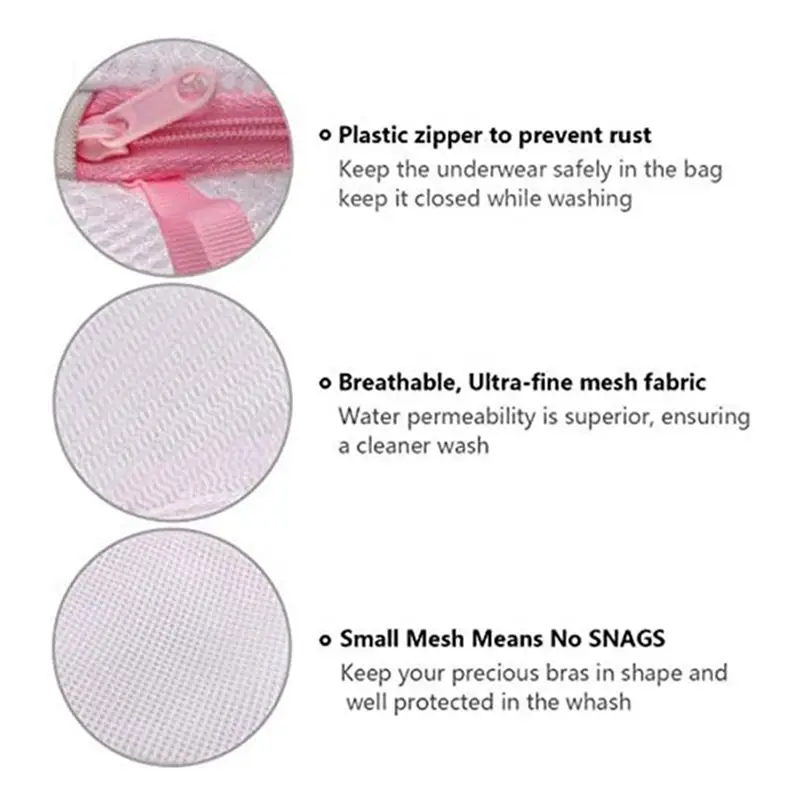 

Мешок для белья A75K, мешок для белья из сетчатой ткани, многоразовый мешок для белья, набор из 10 шт. розового цвета